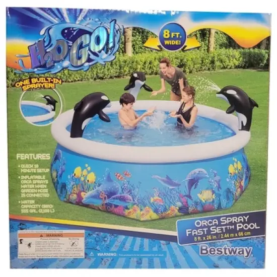 Bestway H2OGO! Orca Spray Fast Set Pool 8 ft x 26 in image {1}