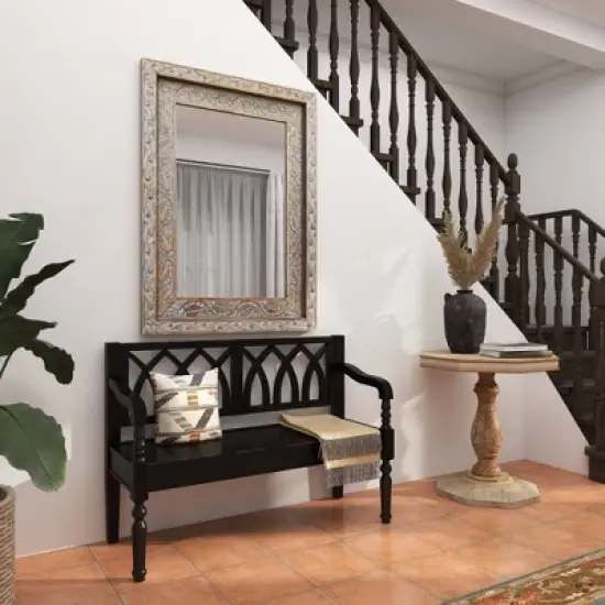 Farmhouse Wood Sitting Bench - Olivia & May image {25}