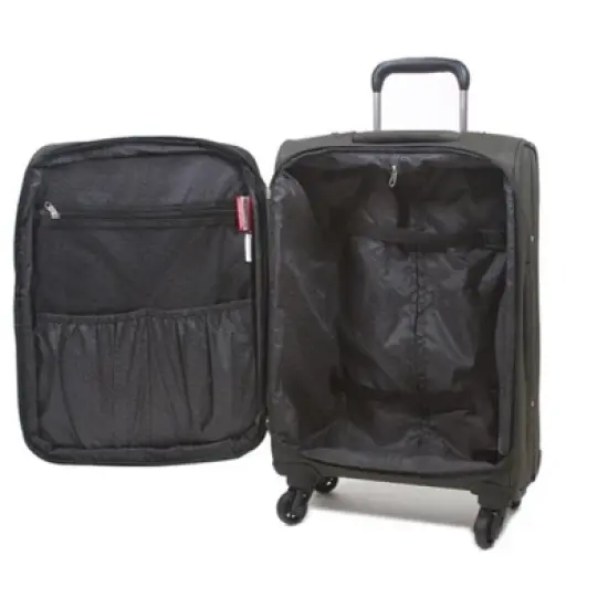 Dejuno Noir Lightweight 3-Piece Spinner Luggage Set with Laptop Pocket image {4}