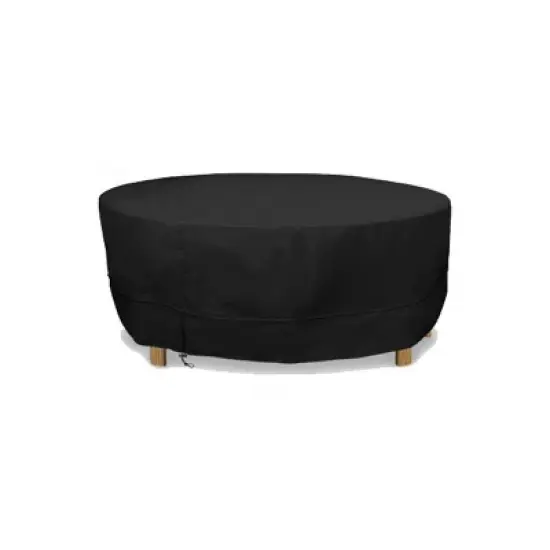 Eevelle 106" Meridian Round Table Fire Pit Cover Black image {9}