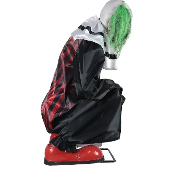 20" Animated Crouching Red Clown Prop image {2}
