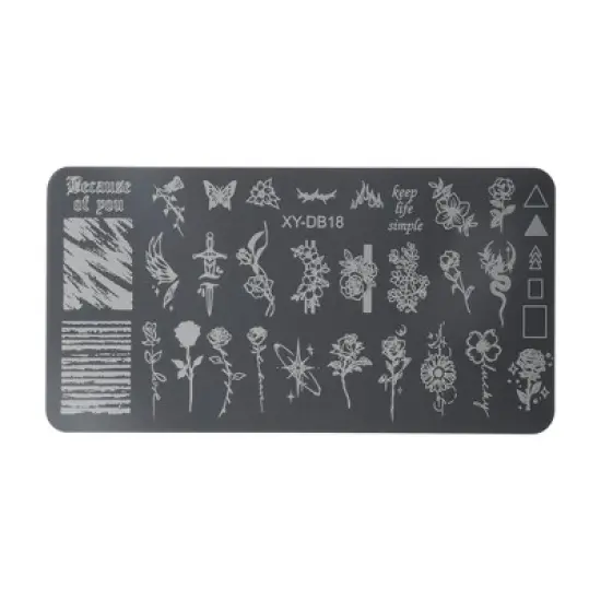 Unique Bargains Colorful Nail Art Stamp XY-DB18 Silver Tone 1 Pc image {5}