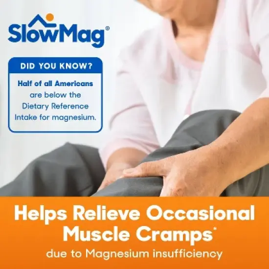 SlowMag Muscle + Heart Magnesium Chloride with Calcium Supplement Tablets - 120ct image {5}