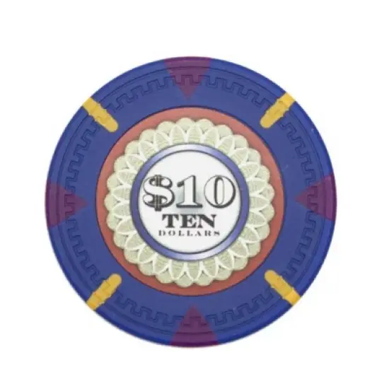 Slickblue The Mint 13.5g Clay Composite Poker Chips 25-Pack, Casino-Quality, Grippy Texture, $10-$10,000 image {4}