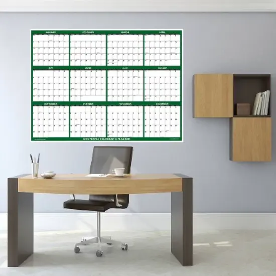 Swift Glimpse 24"x36" Calendar Planner January 2025 to December 2025 Green: Laminated Wall Calendar with Grommets image {3}