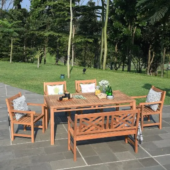 Cambridge Casual Isla Teak  Patio Garden Bench image {5}