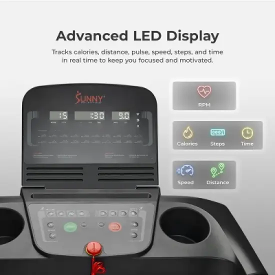 Sunny Health & Fitness Active 400 Smart Auto Incline Treadmill - SF-T724012 image {7}