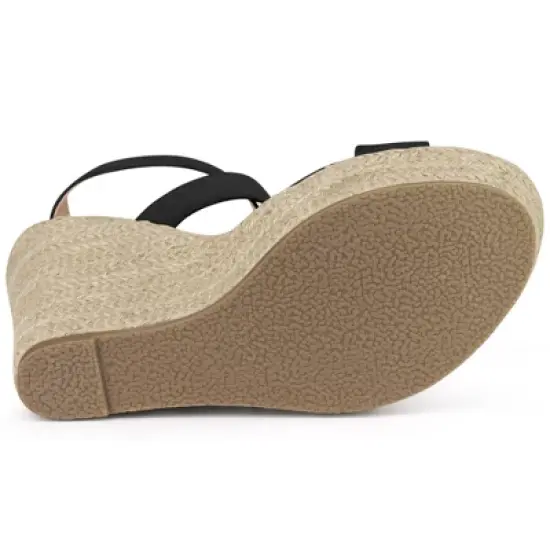 Perphy Slingback Crisscross Espadrille Wedge Heel Sandals for Women image {4}