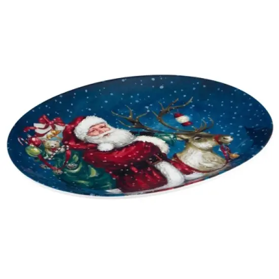 Certified International Santa's Secret Oval Serving Platter image {1}
