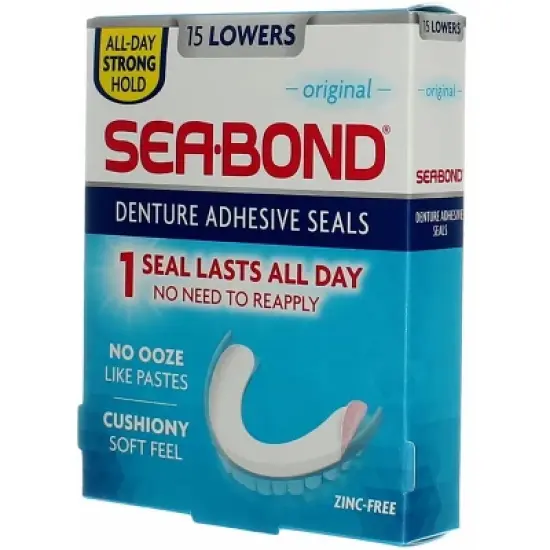 Sea-Bond Denture Adhesive Seals, Original Lowers, 15 Count image {4}