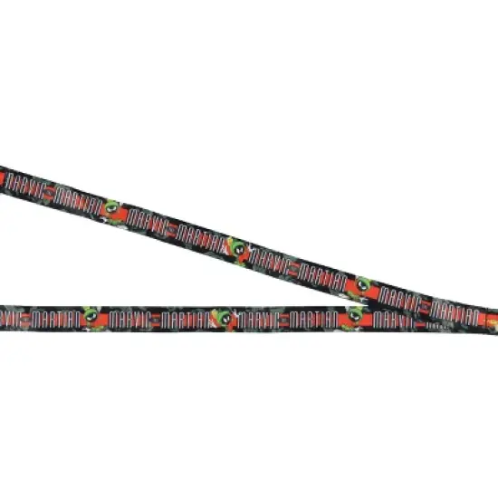 Looney Tunes Marvin The Martian Lanyard Reversible Breakaway ID Badge Holder with 1.75" Rubber Charm image {2}