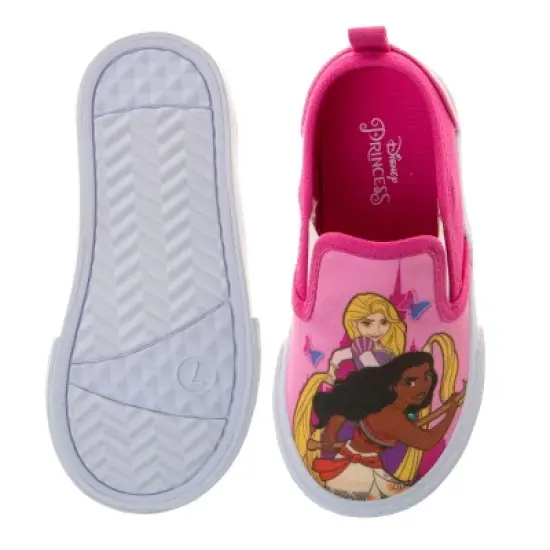 Disney Princess Girls No Lace Shoes - Kids Disney Character Loafer Low top SlipOn Casual Tennis Canvas Sneakers (size 5-12 toddler - little kid) image {4}