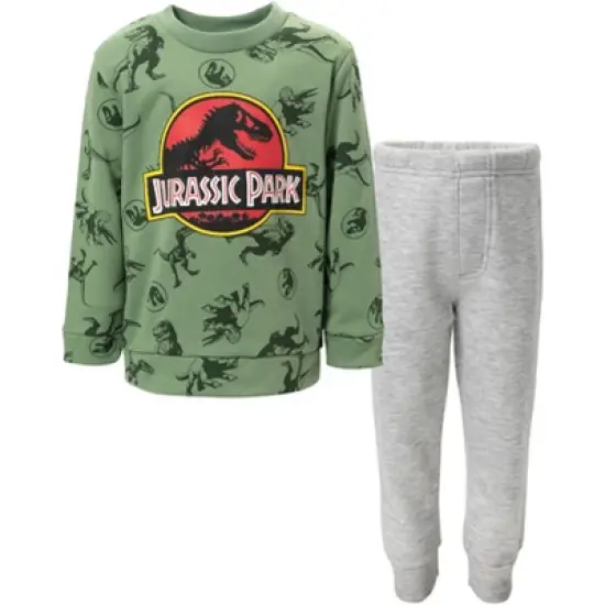 Jurassic World Fleece Pullover Sweatshirt & Pants Green / Grey  image {7}