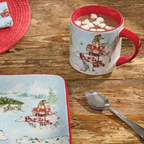 Split P Polar Bears Mug Set of 4 image {1}