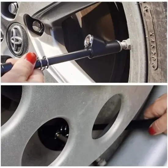 Paaaawaters Dual Head Tire Pressure Gauge, Heavy Duty Pencil Tire Gauge Range 10-150PSI,Dual Head Truck Pen Air Pressure Gauge (Pack of 2) image {7}