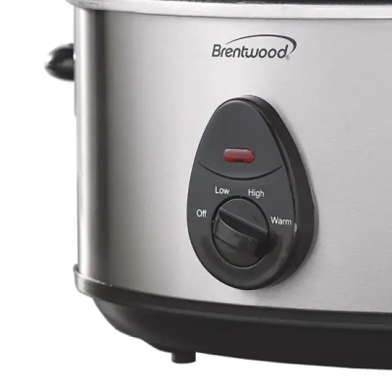 Brentwood 8.0 Quart Slow Cooker Stainless Steel image {2}