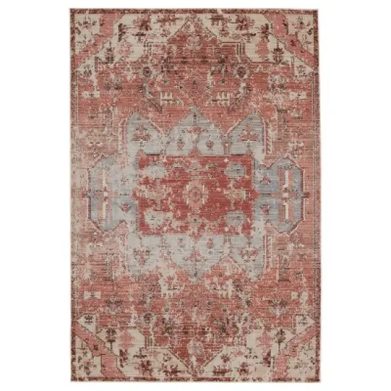 Priyah Indoor/Outdoor Area Rug Medallion Pink/Gray - Jaipur Living image {9}