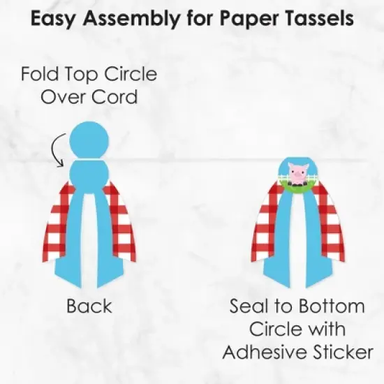 Big Dot of Happiness Farm Animals - DIY Barnyard Baby Shower or Birthday Party Pennant Garland Decoration - Triangle Banner - 30 Pieces image {4}