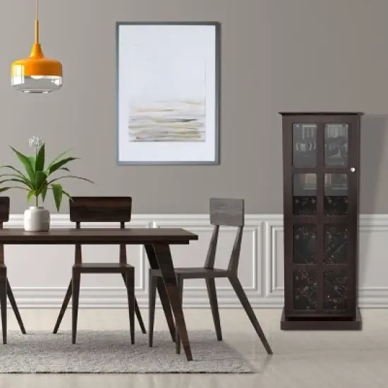 Windowpane Wine Cabinet Espresso - Atlantic image {4}