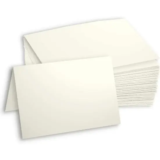 Hamilco Blank Greeting Cards 5x7 Folded Cream Card stock 80 lb Cover 100 Pack image {7}
