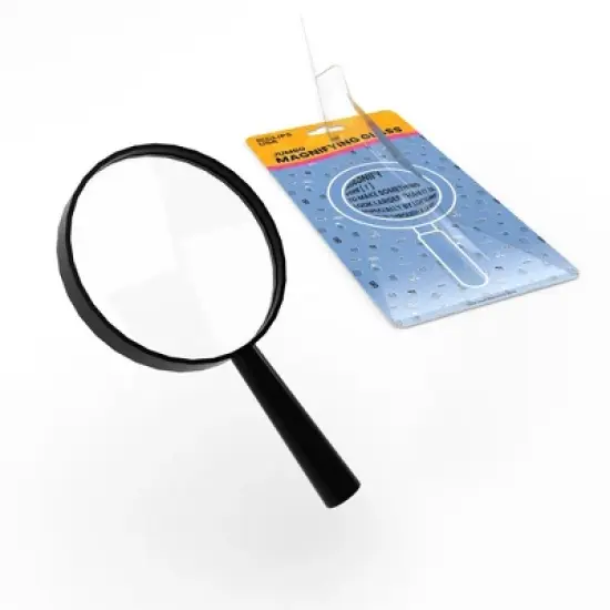 Black Jumbo Magnifying Glass - 4 Inch Lens (48 Packs) image {1}