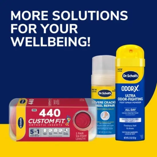 Dr. Scholl's 24-Hour Energy Multipurpose Insoles, Trim to Fit, Men's Shoe Size 8-14 - 1 Pair image {12}