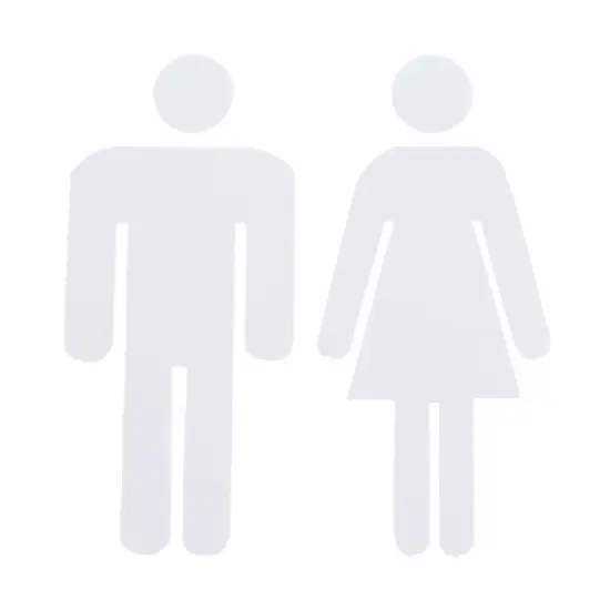 Unique Bargains Self-Adhesive Decor Office Business Men Women Restroom Sign 1 Set image {9}