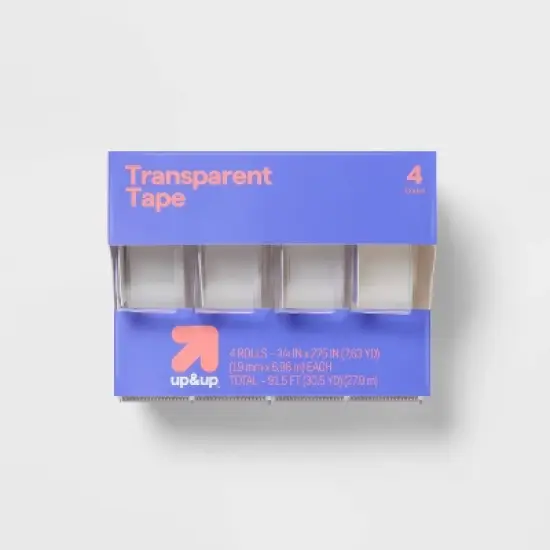 4ct Transparent Tape - up&up&trade; image {4}