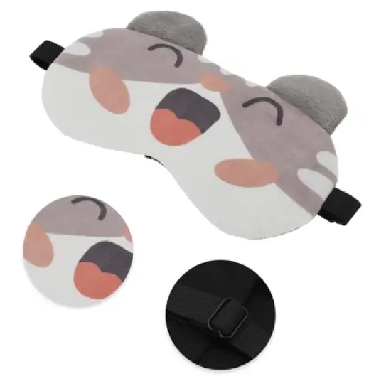 Unique Bargains Soft Cartoon Sleep Mask Laughing Khaki 1 Pc image {2}