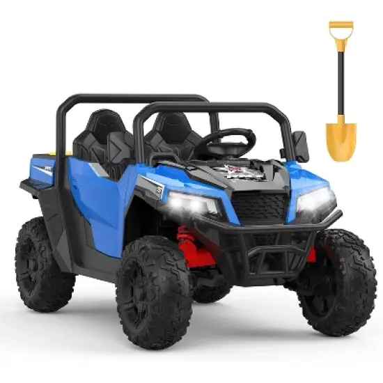 24V Ride On Car with Remote Control, Electric Dump Bed and Extra Shovel image {9}