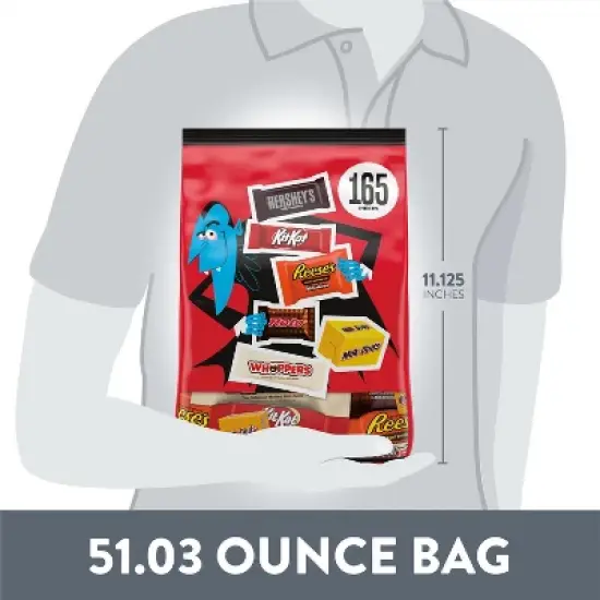 HERSHEY'S Chocolate Assorted Halloween Candy Miniatures - 51.03oz/165pc image {6}