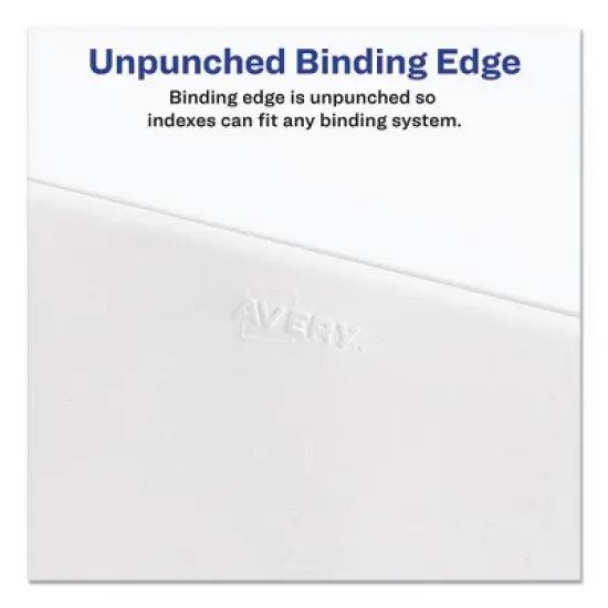 Avery Preprinted Legal Exhibit Side Tab Index Dividers, Avery Style, 25-Tab, 26 to 50, 11 x 8.5, White, 1 Set, (1331) image {5}