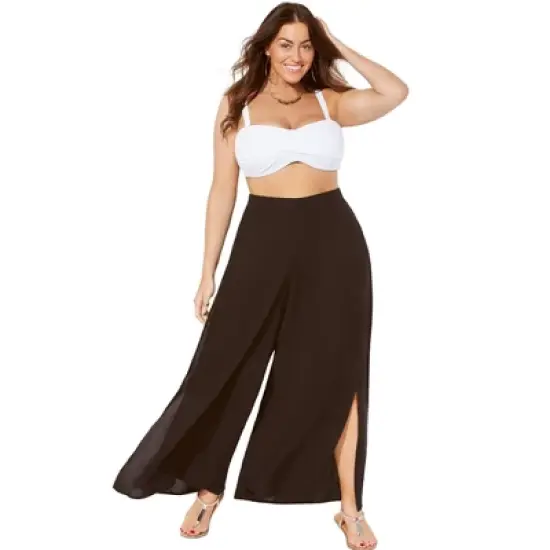 Swimsuits for All Women&rsquo;s Plus Size Mara Beach Pant with Side Slits image {1}