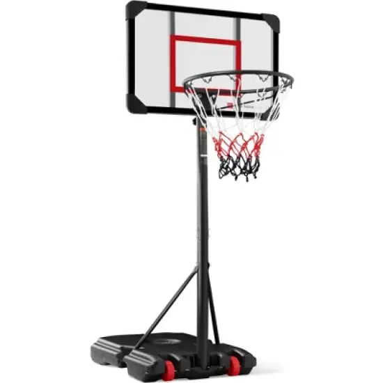 Best Choice Products Kids Height-Adjustable Basketball Hoop, Portable Game w/ 2 Wheels, Square Backboard image {9}