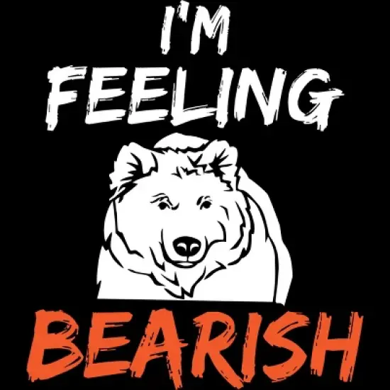 Women's Design By Humans I'm Feeling Bearish By MadderTees Racerback Tank Top image {1}