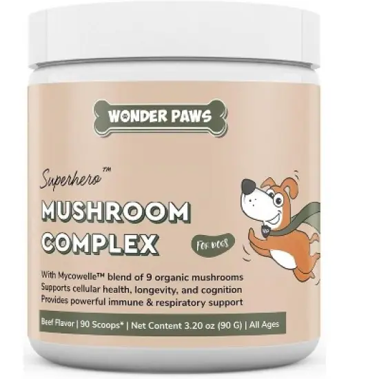 Immune Support Mushroom Powder for Dogs-Organic Complex for Cognition, Cellular Health, Longevity-With Turkey Tail Mushroom, Reishi & Lions Mane image {3}