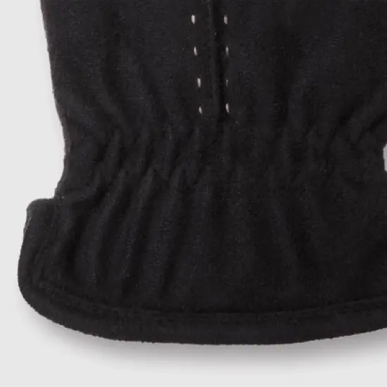 Isotoner Men's Handwear Gathered Wrist Microsuede Gloves image {1}