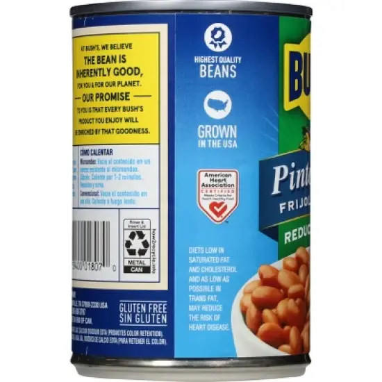 Bush's Reduced Sodium Pinto Beans - 16oz image {5}
