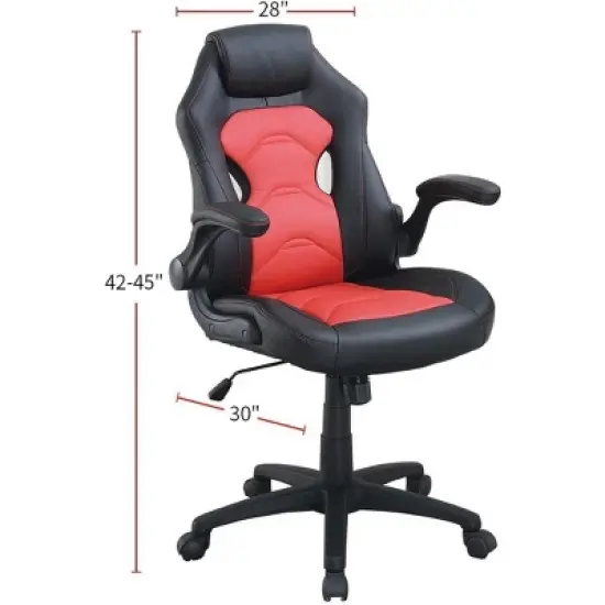 NicBex Adjustable Height Home Office Task Chairs with Universal Wheels for Gaming Work Study image {2}