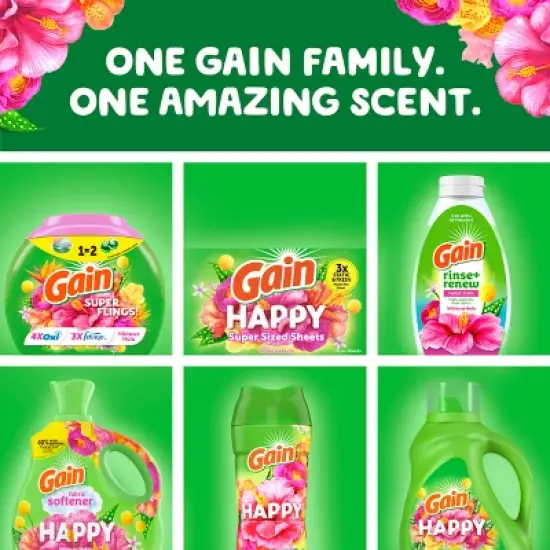 Gain Power Happy Laundry Detergent Pods - 18ct image {7}