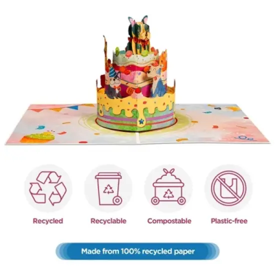 Paper Love Dogs Birthday Cake Pop Up Card image {4}