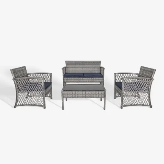 WestinTrends  4-Piece Outdoor Patio Conversation Set image {18}