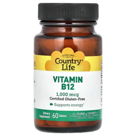 Country Life Vitamin B12, 1,000 mcg, 60 Tablets image {3}