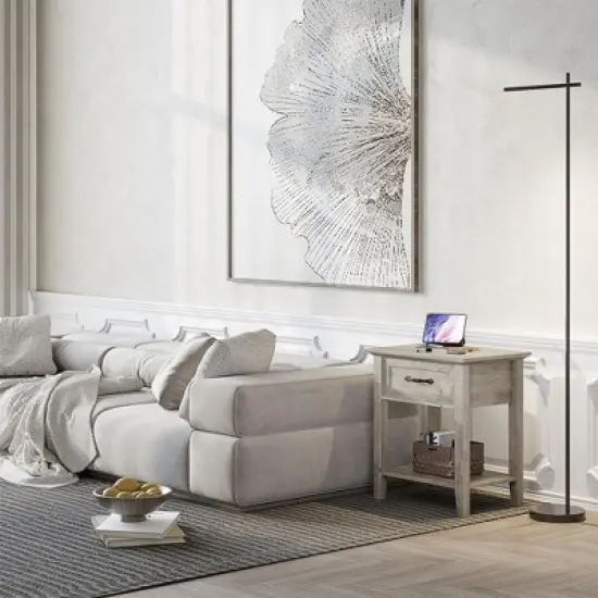 Nightstand Modern End Table Side Table with Storage Drawer image {6}