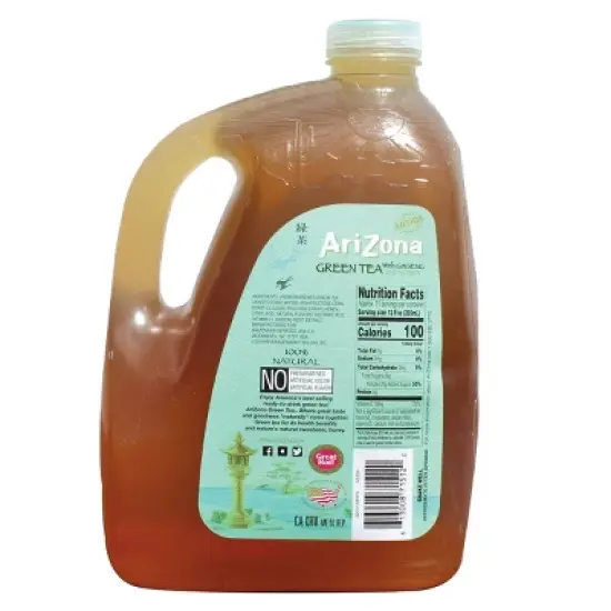 AriZona Green Tea with Ginseng and Honey - 128 fl oz Jug image {2}