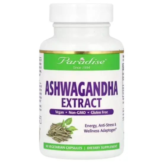 Paradise Herbs Ashwagandha Extract, 60 Vegetarian Capsules (250 mg per Capsule) image {3}