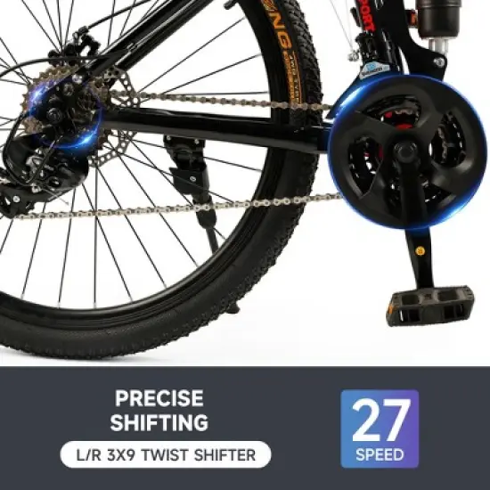 Topteng 27 Speed 26 inches Folding Bike Mountain Bicycle with Cup Holder image {3}