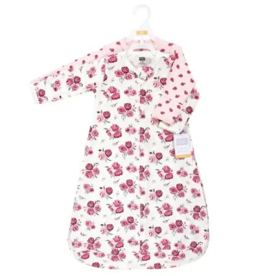 Hudson Baby Infant Girl Cotton Long-Sleeve Wearable Sleeping Bag, Sack, Blanket, Roses image {1}