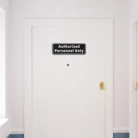 Unique Bargains Acrylic Self-Adhesive Decor Home Business Authorized Personnel Only Sign image {5}
