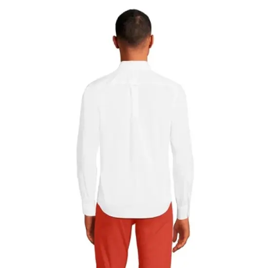 Lands' End Men's Tailored Fit Essential Lightweight Long Sleeve Poplin Shirt image {1}